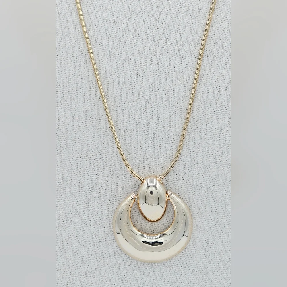 PARK LANE Gold-toned Circle‎ Pendant Necklace